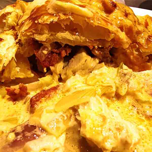Feuilletés de poulet au chorizo